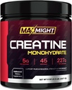 Creatin Monohydrát Prášek, Mikronizovaný, 5g per Serving, Neochucené a vysoce rozpustné, No Filler, Build Muscle & Enhance Performance for men & Women, 45 Služební