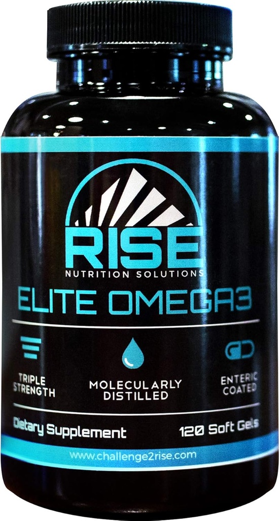 Elite Omega 3 Nutriční dodatek - Omega-3 mastné kyseliny včetně EPA a DHA - Srdeční a imunitní podpora - No Fishy After taste, 120 Softgels