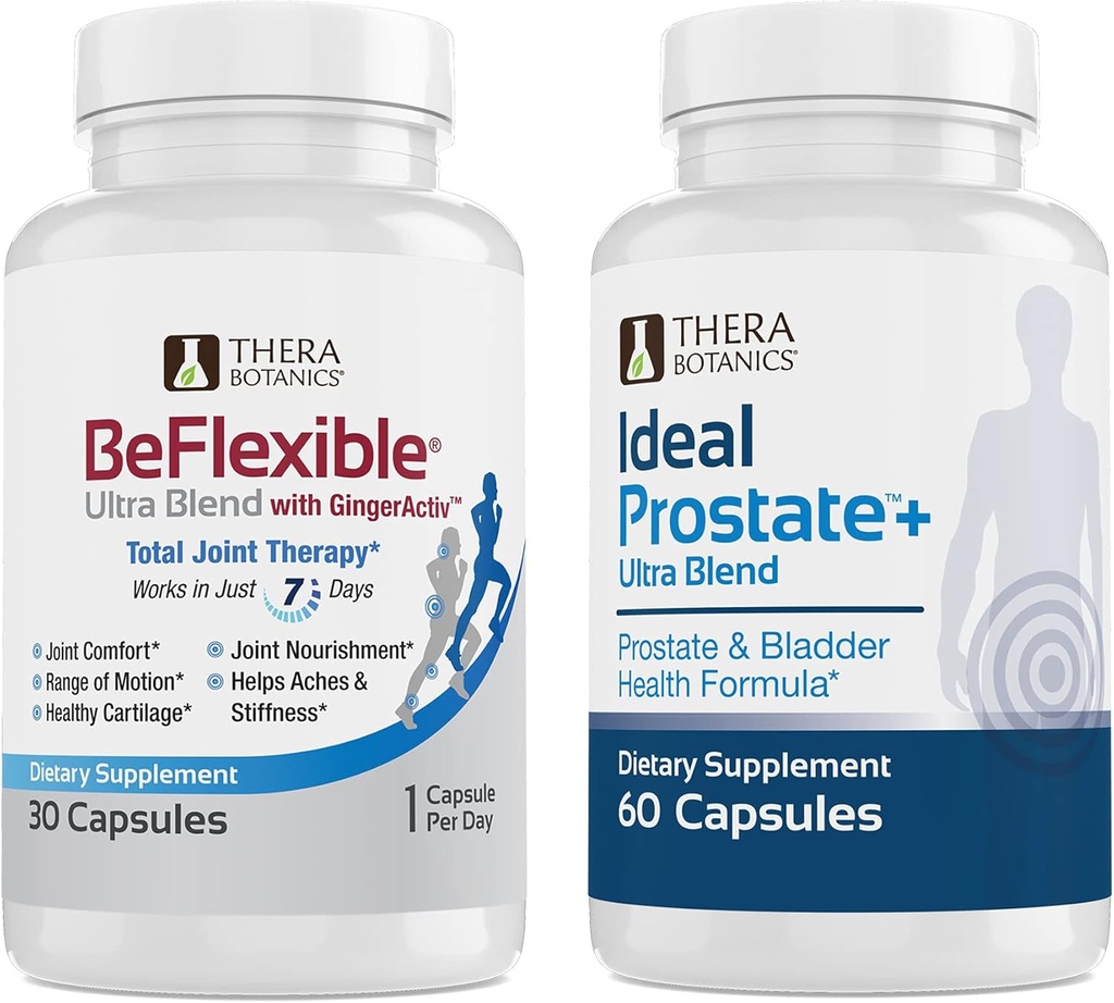 Therabotanika BeFlexible Ultra Joint Support a Ideální Prostate Ultra Powerful Prostate Dodatek pro muže * Bundle