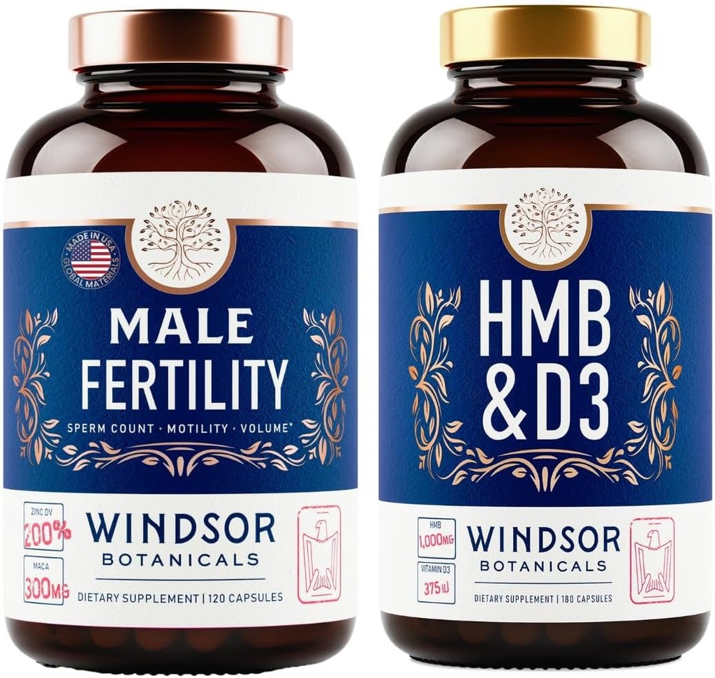 WINDSOR BOTANICALS HMB s vitamínem D3 a vápníkem a mužskou podporou plodnosti