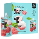 Hethstia Konjac Jelly, Lychee Konjac Jelly 10 Pouches s kolagen Peptidy, Nízké kalorie Nápoje Litchi Jello, Vitamin C Light Snacks, Sugar Free, Keto, Gluten- Free, Zdravé jídlo dárky