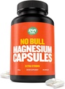 "No Bull" Magnesium Kapsle, Unikátní Magnesium Citrát a Oxidová Formule pro spánek a relaxaci, Magnesium Pills k prevenci svalů Aches a spasmy, Magnesium Oxide Citrát, 500g