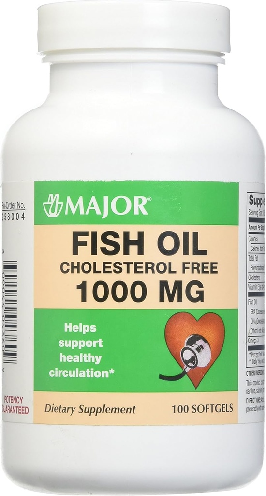 Hlavní Omega-3 Rybí olej - Rybí olej dodatek 1000mg - 100 Softgels