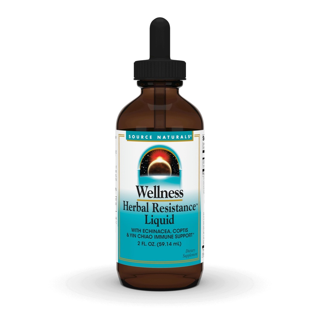 Zdroj Naturals Wellness Bylinný odpor Liquid - s Echinacea, Coptis, a Yin Chiao, imunitní podpora * - 2 Fluid oz