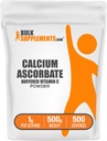 BulkSupplements.com Vápník askorbát prášek - Buffered vitamin C dodatek, vápník prášek - Vegan & gluten zdarma, 1g na servírování, 500g (1,1 lbs) (balení po 1)