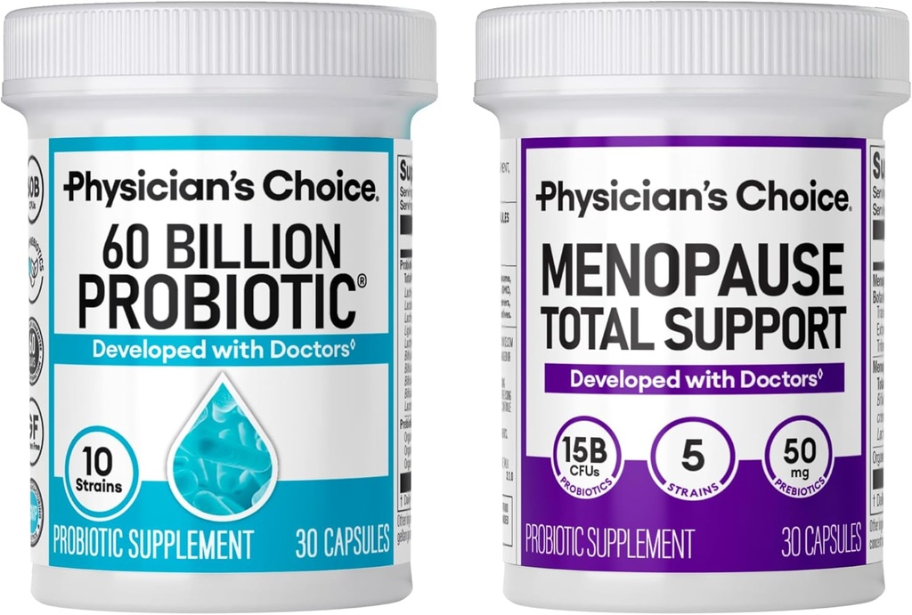 Lékařský choice Menopauza Support + stravovací balíček na podporu zdraví - 30ct