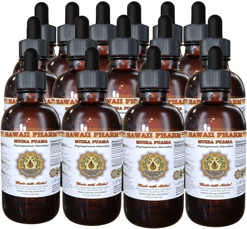 Muira Puama Liquid Extract, Organic Muira Puama (Ptychoptetalum Olacoides) Dodatek k tinktuře 15x4 oz