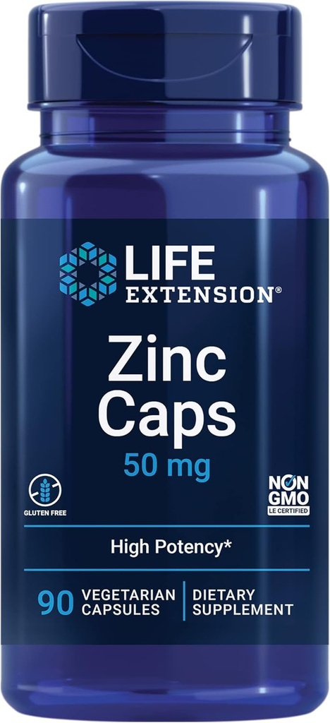 Life Extension Lysin 620mg a Zinek 50mg - 100 Vegetariánských tobolek a 90 Vegetariánských tobolek