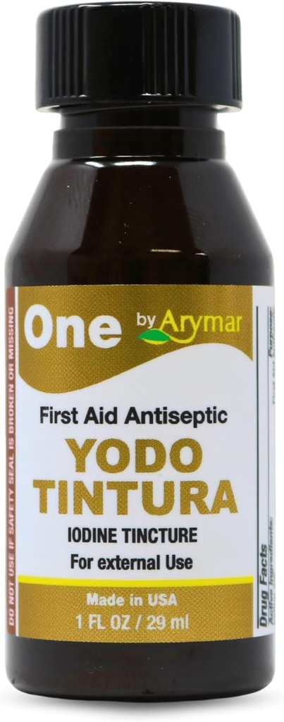 Arymar jód tinktura, YODO Tintura 2% Topical Solution for Minor Cut, Scraps, Burns, 1 Fl Oz