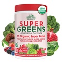 Country Farms Organic Super Green Berry Flavor, 50 Organic Super Foods, Baleno s Fiber, USDA Organic Drink Mix, Ovoce, Zelenina, Houby & Probiotika, Podporuje energii, 5g Fiber