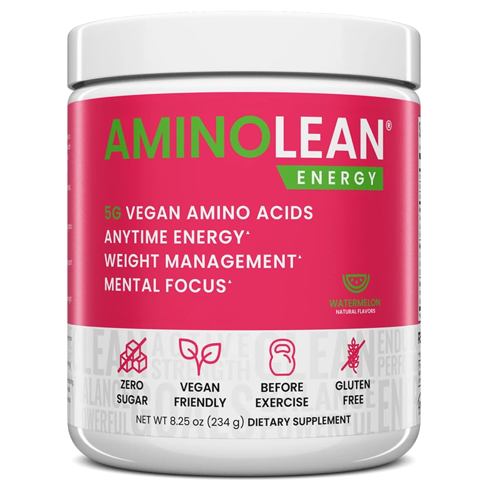 RSP Nutrition AminoLean Pre Workout Powder, Amino Energy & Weight Management with BCAA Amino Acids & Natural Caffeine, Presping Boost pro muže a ženy, 30 Serv