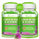 Jaterní čištění Detox Opravy gumy, Mléko Thistle Gummies s Artichode, Pampeliška pro podporu jater, Vegan & Non- GMO, Gelatin- Free, Apple Flavor 120ct