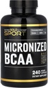 California Gold Nutrition Sport, Mikronizované BCAA, Rozvětvené řetězce aminokyseliny, 240 Veggie Kapsle
