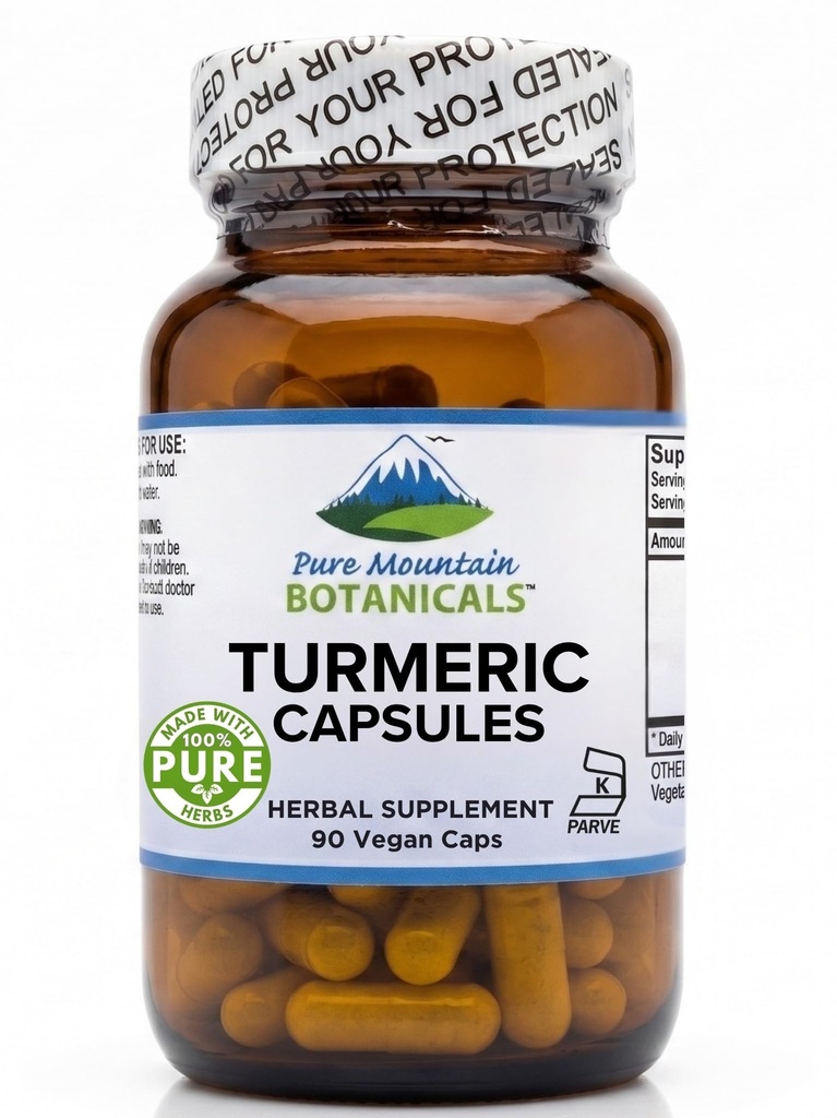Turmerické kapsle s černým pepřem Extrakt 60 Kosher Vegan Caps 450mg Turmeric Root
