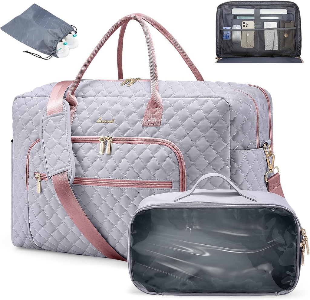 LEVEVOOK Cestovní taška - Dámské Weekender nosit přes noc Laptop & Gym Bag s toaletou / Shoe Pocket, Hospital Labor Bag