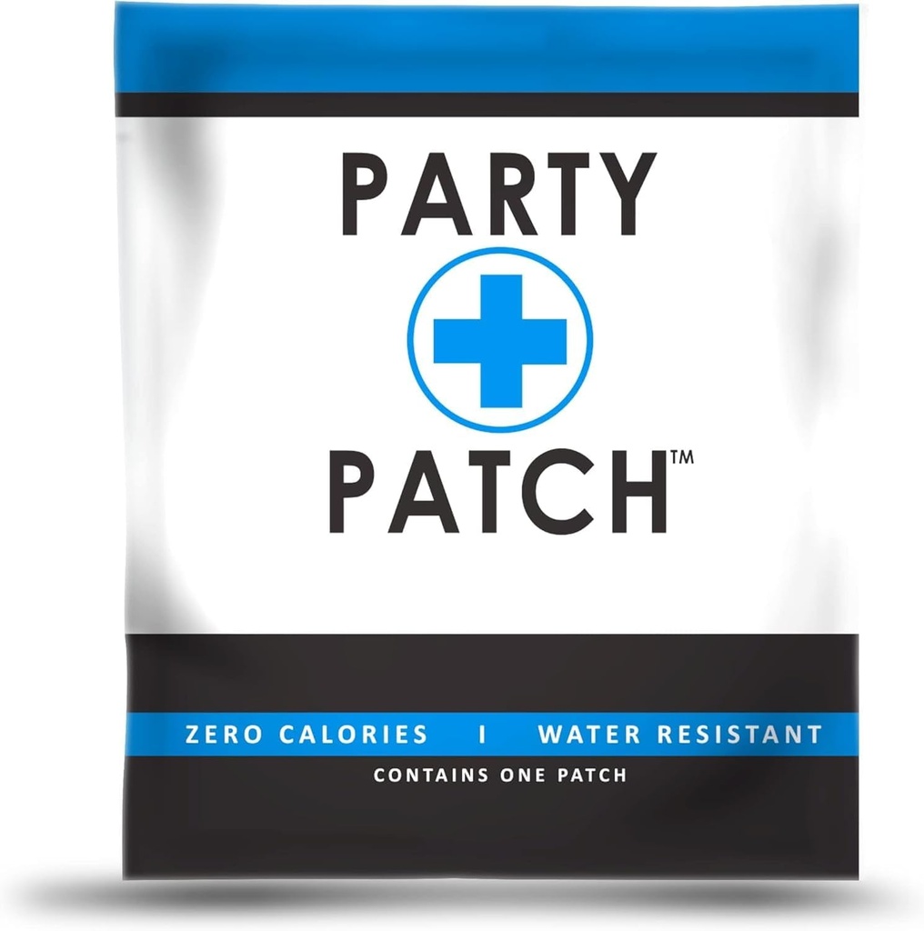 Zero Calories, Water- Resistant Recovery Patch for Parties and Nights Out - 5 Pack