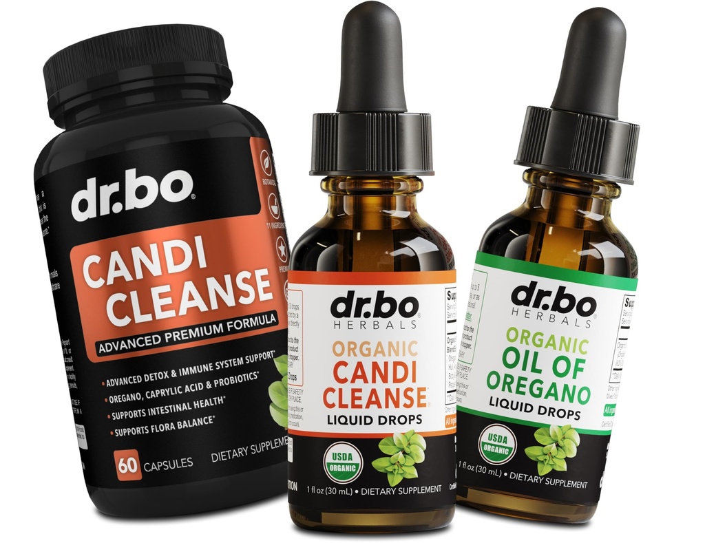 Candi Cleanse & Oregano Oil Drops - Organický olej Oregano Drops Liquid & Black Walnut Wormwood - Extra síla přerůstání bilance komplex, přírodní ústní Gut Cleanser Detox Zdravotní doplňky Kapsle