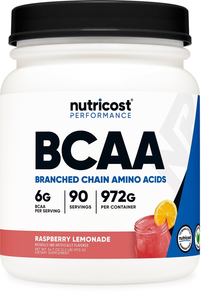 Nutricost BCAA Powder 2: 1: 1 (Malinová limonáda, 90 Služeb)