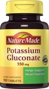 Nature Made Draslík Gluconate 550 mg, dodatek stravy pro podporu srdečního zdraví, 100 Počet (balení po 3)