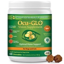 Ocu-GLO Cat & Dog Senior doplněk pro oční podporu - Žvýkací Vize Vitamíny Doplňky pro velké a malé Péče o zvířata s Luteinem, Omega-3 mastné kyseliny, Grape Seed Extract & Antioxidants