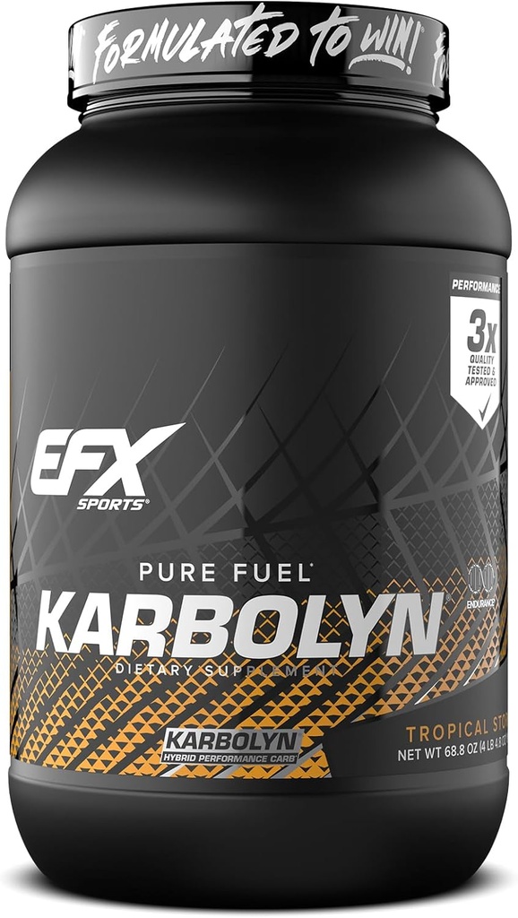 EFX Sports Karbolyn Palivo 124; Fast- Absorbování Karbohydrát prášek 124; Carb zatížení, Trvalá energie, Rychlé zotavení 124; Stimulant zdarma 124; 37 Sloužení (Tropická bouře)