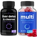 NutraChamps Vyčištění jater Detox Kapsle a (2- Pack) Mužské Multivitamin Gummies Bundle