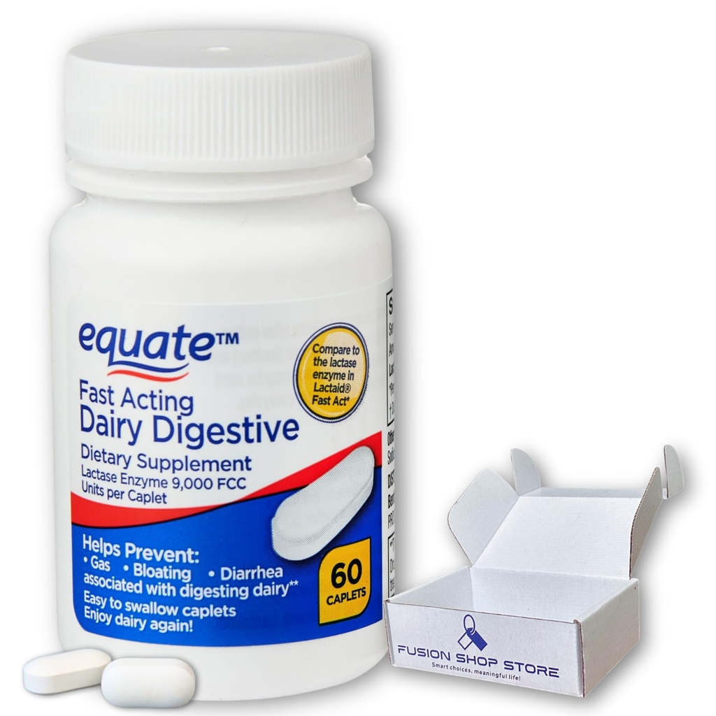 Lactase Fast Acting- Dairy Digestive Supplement, 60 kapletů (Balení po 1)