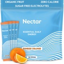 Nektar Energy Booster - Organic Caffeine, B12 & Electrolytes - Sugar Free & Zero Calorie - Zdravá káva, Energy Drink & Soda Alternative - Hydration & Energy dodatek (Orange 30 Powder Packets)