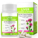 Jaterní čistící detox, Jaterní čistící detox & Opravy & Podpora 124; 70 Kapsle 124; Bylinný doplněk pro jaterní zdraví 124; Mléko Thistle Dandelion Kořen s 9 Bylinné minerály pro muže a ženy