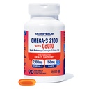 Oceanblue Omega 3 2100 s CoQ10 Oil 124; Triple Strength Fish Oil Combo Supplement Appendix 124; 1350MG EPA 650MG DHA 150MG DPA s 150MG CoQ10 Orange Flavor 124; Heart Support Oil 124; 90 Softgels