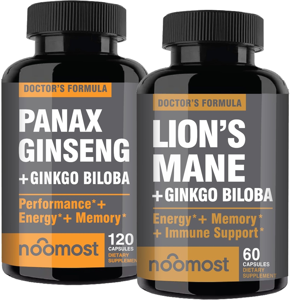 Nomost Korean Red Panax s Lví hřívou Doplňky s Ginkgo biloba pro zdravé blaho a životní styl.