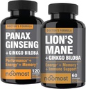 Nomost Korean Red Panax s Lví hřívou Doplňky s Ginkgo biloba pro zdravé blaho a životní styl.