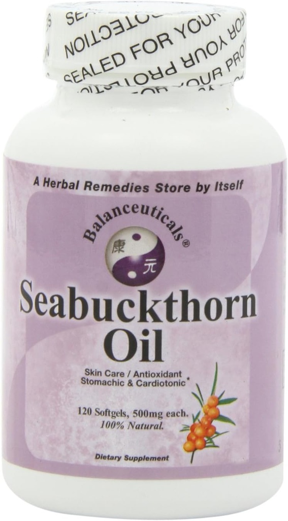 Seabuckthorn Oil, 120 Softgels, 500 mg každý