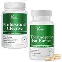 DR VITAMIN Solutions Professional Detox Cleanse and Termogenic Fat Burner Bundle - 15 Day Cleanse for Weight Management, Gut Health, and Bloating Relief - 90 Caps