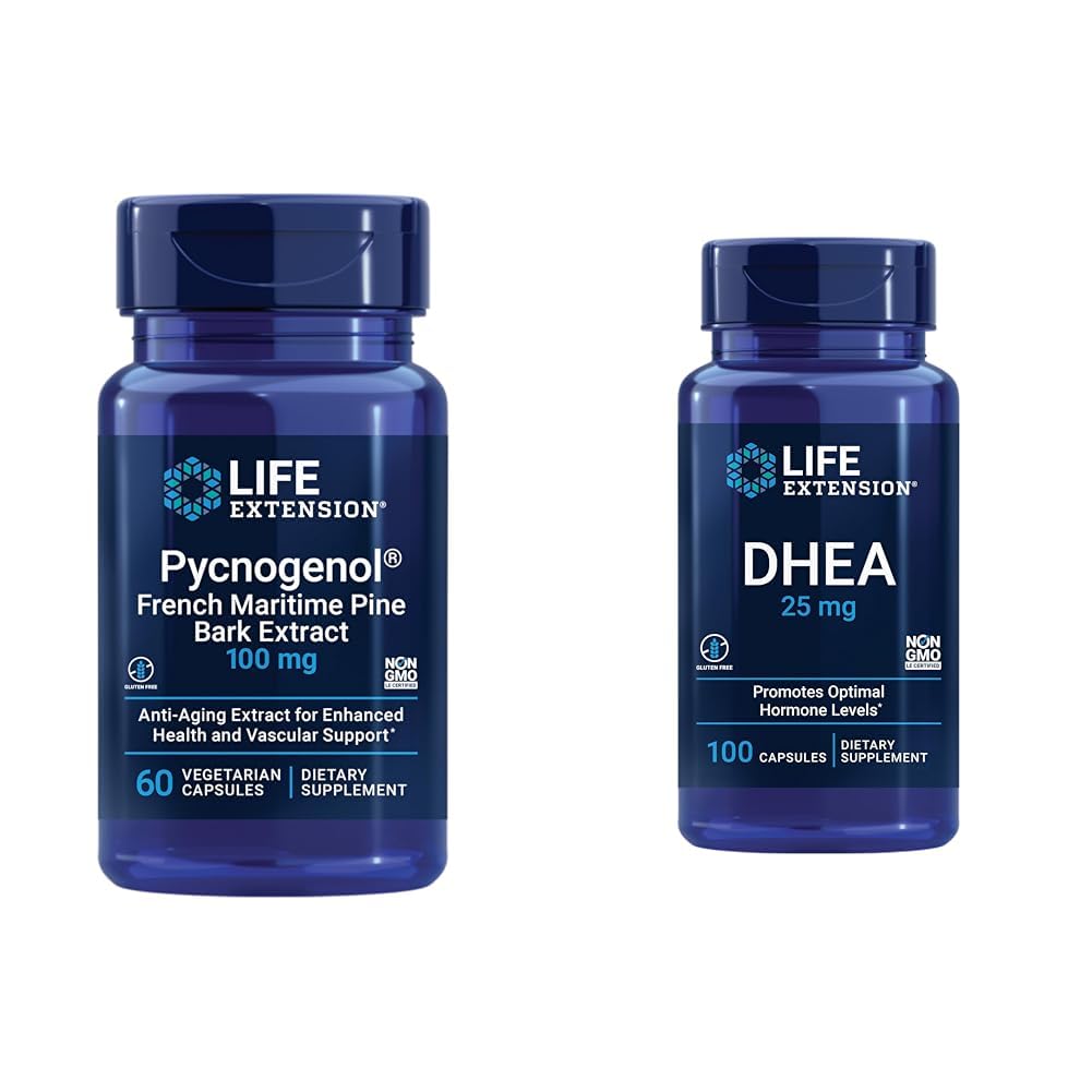 Life Extract French Maritime Pine Bark s DHEA Hormon Balance - 60 Kapsle Pycnogenol & 100 Kapsle DHEA 25mg