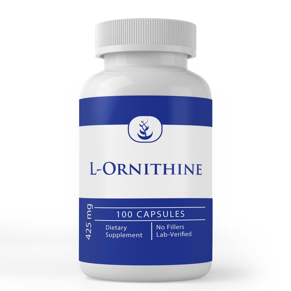 Čisté původní ingredience L- Ornithin, (100 kapslí) Vždy čisté, Žádné přísady nebo Fillers, Laboratoř ověřen