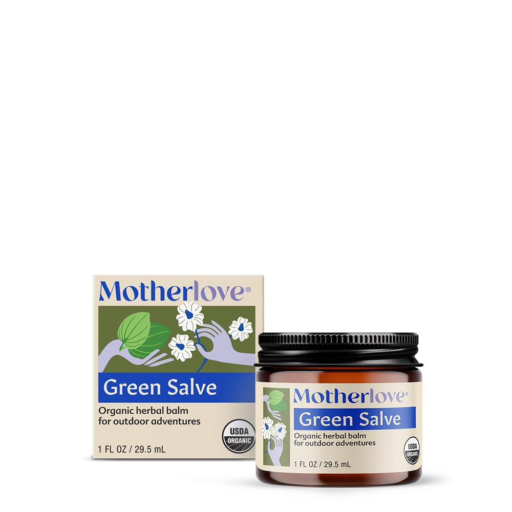 Matka miluje Green Salve (1 oz) Family-Friendly Outdoor Adventure Ointment to Soothe Skin - USDA Organic