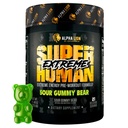 ALPHA LION Superhuman Extreme High Stim Pre Workout Powder, Beta Alanin, L- Taurin & 356mg Tri- Source Caffeine for Setrvalá energie, Oxid dusičný & Citrulline for Pump (21 Servings, Sour Gummy Bear)