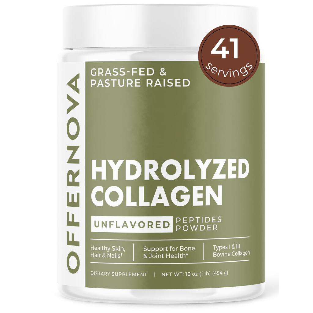 Hydrolyzované kolagen Peptidy Powder - 100% čisté, tráva Fed & bez příchutí pro ženy & Muži - pro zdravé kosti, spony, vlasy & kůže - Colageno Hidrolizado en Polvo Piel, Cabello y Articulaciones