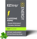 Energetické doplňky - Mint Flavor, 30 Počet - Rozpouštění pruhy s 40mg kofeinu na pomoc Energii Váš den a zvýšení výkonu - Vyrobeno v USA, cukr a gluten- zdarma