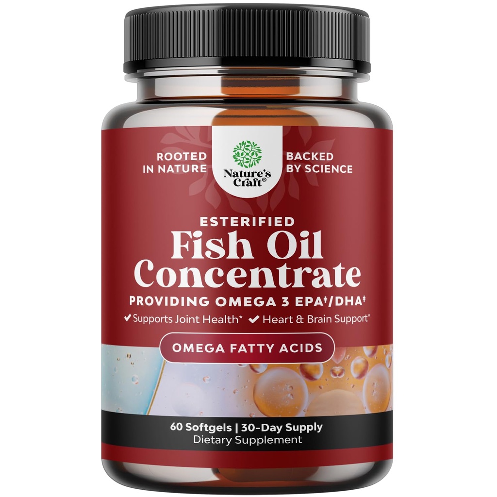 Omega 3 Příplatek za rybí olej - EPA DHA Fish Oil Omega 3 Dodatek s Imunity Booster Brain Vitamins - Bezedná 2000 mg na Serving for Mood Boost Jaterní Podpora a PMS Relief Podpora