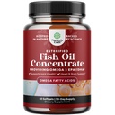 Omega 3 Příplatek za rybí olej - EPA DHA Fish Oil Omega 3 Dodatek s Imunity Booster Brain Vitamins - Bezedná 2000 mg na Serving for Mood Boost Jaterní Podpora a PMS Relief Podpora