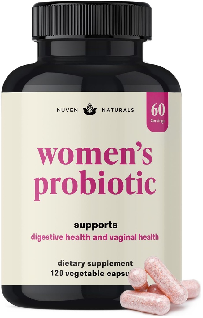 3-in-1 Womens Probiotic - 60 Servings - 12 Unique Strains, Prebiotics, D-Mannose, & Cranberry for Digestive Health, Vaginal Health & Immunication Support - Prebiotika a Probiotika pro ženy