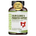 15 Day Gut Cleanse Detox pro ženy a muže - Advanced 15 Days Colon Cleanse with Probiotics and Psylium Husk for Constim Relief, Digestive Health, Colon Cleanser & Gut Health.60 Caps.
