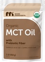 Organický MCT olejový prášek s prebiotickým vláknem, 1 libra (16 Ounce), rychlé palivo pro tělo a mozek, C8 MCT olej pro kávu smetanu, žádné GMO, Keto dieta, Vegan