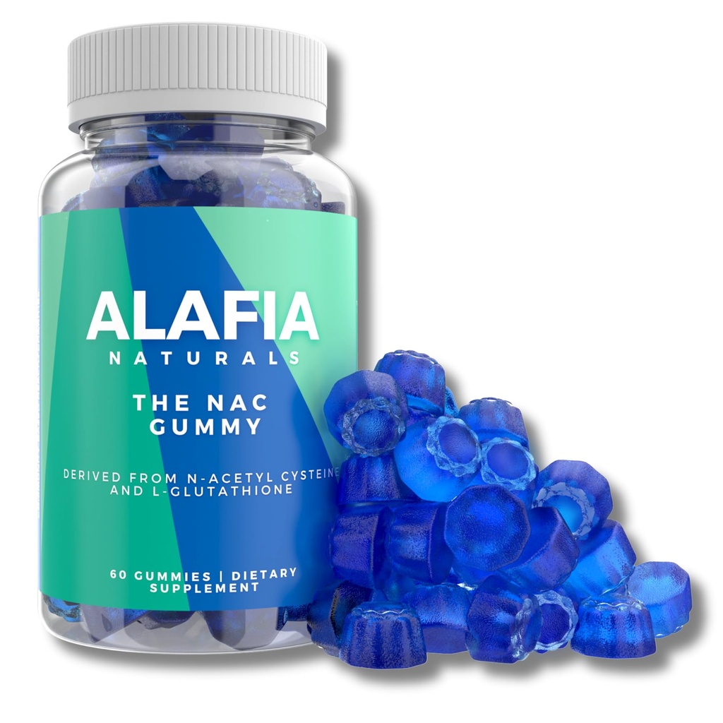 Sugar- Free NAC Gummies, NAC dodatek pro respirační zdraví, Játra Detox & Cleanse, Ledviny, Antioxidant Podpora, N-Acetyl Cysteine dodatek MCT- Oil potažený pro Absorpční Vegan 60ct