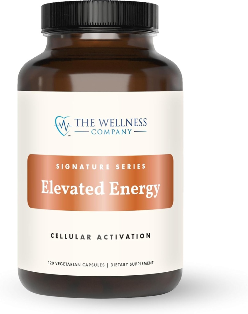 Wellness Company Elevated Energy CLAS124; 120 Kapsle (2 Měsíční dodávky) CLAS124; Přírodní energie Booster s bylinnými extracts CLAS124; Non- GMO, Vegan, gluten zdarma