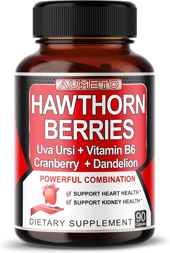 7 v 1 Ultra Hawthorn Berry s Uva Ursi Dandelion Cranberry Apple Cider ocet - srdce, Kinney Health Support