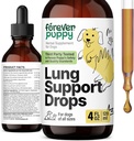 Navždy štěně Lung Support Kapky pro psy - Respirační zdravotní doplňky - Mullein Leaf & Echinacea Herb pro plíce - Tekutý pes Vitaminy a doplňky - Cukr & Alkoholicko-Volný tinktura - 4 fl oz