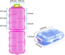 Pořadatel malých cestovních plotýnek, 10 Complex Pill Case Planner, Přenosný skládací denně Medcine Kontejner Kapsle Dipenser pro skladování léků, léky, vitamín, rybí olej, dodatek, modrá